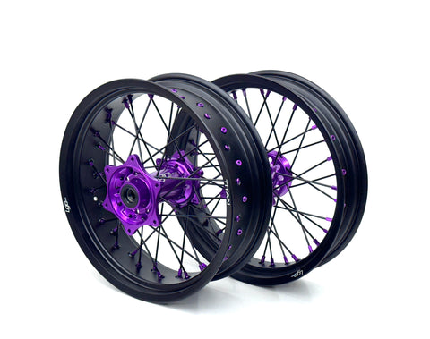 LGC Supermoto TITAN wheelset - KTM/GASGAS/HUSQ Stark - Purple