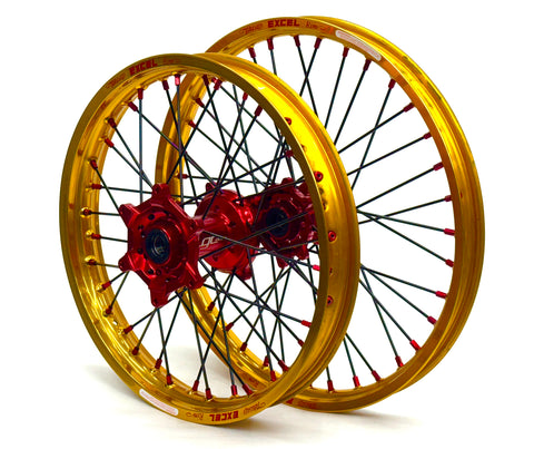 TITAN GOLD Wheel Set - Red - HONDA CRF250/450